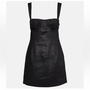 NEW W TAGS - SIR the label Black Sleeveless Linen Mini Dress - 0 / US 2